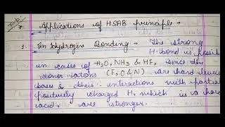 Application of HSAB principle - In hydrogen bonding