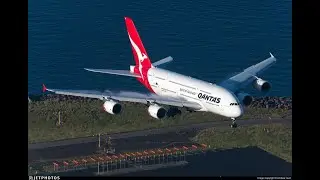 Qantas A380 - VH-OQB - Take Off at Dresden Germany & Landing at Sydney Airport.