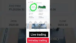 Intraday trading || Live trading || LT share || Larsen & turbo stock || today's profit #sharemarket