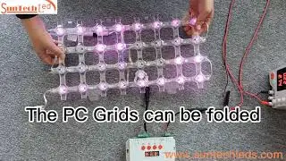 LED Pixel Mesh Screen Installation with Transparent PC Grid