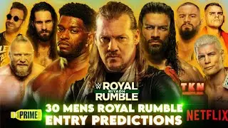 WWE 30 MENS ROYAL RUMBLE MATCH Entry predictions 2026 [ V3 ] 
