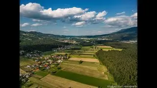Flying over beautiful Drava valley (NE Slovenia) with a drone