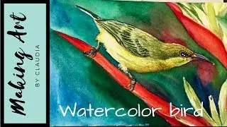 Fabriano Artistico Extra White watercolor paper review + How to paint a bird in watercolor