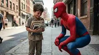 Real Hero Spider-Man Helping the Poor  #spiderman #shorts #viralvideo #superman #spider #help #poor