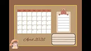 2026 Printable Calendar | Minimal A5 Design | Monthly Planner Pages