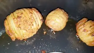 Мини-картофель Хаслбек с чесноком, приготовленный в аэрофритюрнице!