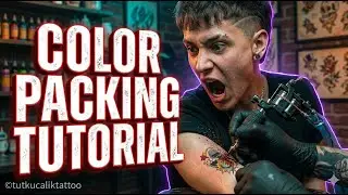 Canlı Renkler Nasıl İşlenir? New School Dövme Eğitimi (Tüm Süreç / 48 Dk) 🎨 | Color Packing Tutorial