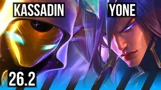 KASSADIN vs YONE (MID) | 91K damage, Summon Aery | NA Grandmaster | 26.2