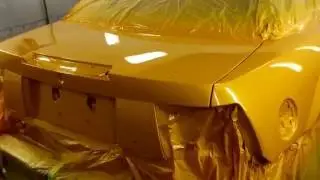 First Mustang In the World with Tangerine Scream Paint.