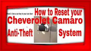 How to reset your Chevrolet anti-theft system, So you can start your Car.
