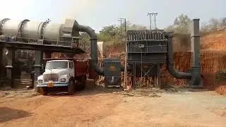 Asphalt drum mix plant with bag house high rise model