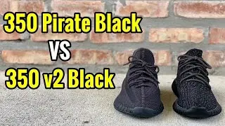 Yeezy 350 Pirate Black vs Yeezy 350 v2 Black