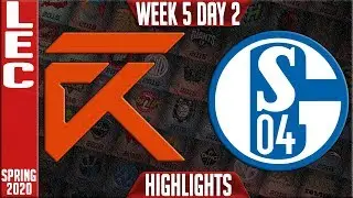 XL vs S04 Highlights | LEC Spring 2020 W5D2 | Excel Esports vs Schalke 04