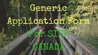 Generic Application Form Sample/Guide For SINP (Language: বাংলা)