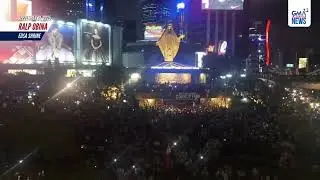 Sitwasyon sa EDSA Shrine as of 6:20 PM | GMA Integrated News