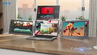 KYY 15 6inch Quad Monitor Triple Laptop Screen Extender