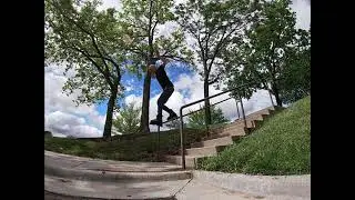 Rollerblading Handrail 8 stair