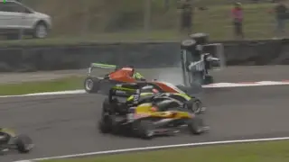 Toyota Racing Series New Zealand 2017. Race 3 Manfeild Autocourse. Christian Hahn Huge Crash Flip