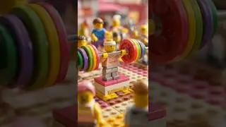 Olahraga angkat besi manusia Lego #lego #legoactivity #legoangkatbesi