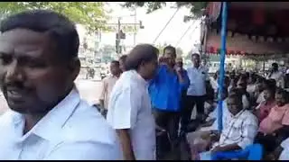PWD NMR உழியர்களுக்கு சம்பள உயர்வு, பணி நிரந்தரம் கேட்டு நடை பெற்ற உண்ணா விரதத்தில் ஆதரவாக பேசியது