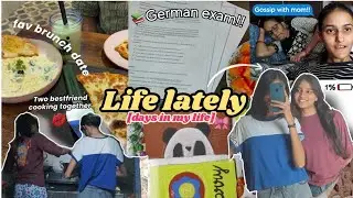 Life lately~German exam📝+Cooking with bestfriend 🍕& got stuck in the lift!!🥲