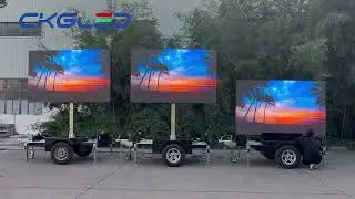 CKGLED's MT4 series mobile LED trailer screens are undergoing final pre-shipment checks.