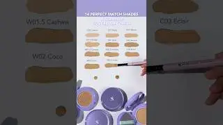 Swatch all shades NEW Coverblur Pro Filter Breathable Cushion 💜✨ #somethinc #coverblur