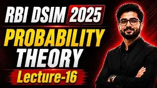 L16_RBI DSIM 2025 || Probability Theory || Dr Chaudhary Sir | Mathstats @8810409392