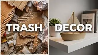 Turning Scrap Cardboard into an Elegant Sailboat | Minimalist Decor