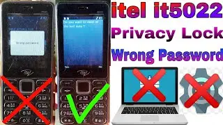 itel it522 Privacy Lock Wrong Password clear all data Reset Unlock OK