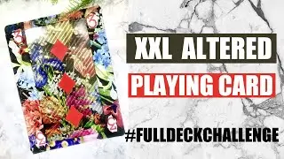 1/54 Altered vintage playing cards full deck challenge XXL altered playing art shaker card crafts