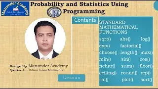 Lecture 4 Important Math Functions in R programming