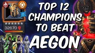 Top 12 Champions To Beat Aegon - Uncollected Tips & Tricks - Marvel Contest Of Champions
