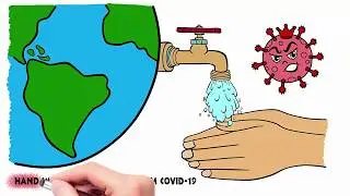Coronavirus Awareness Poster Drawing | How to Draw Poster of Hand Washing Saves Lives from COVID-19