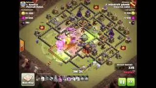 Town hall 10.5 vs town hall 10 mass bowlers/healer 3 star strategy!