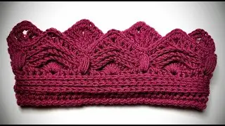 Raffiniertes Kronen Stirnband mit Reliefstäbchen#häkeln #petraperle #crochet #häkelnmachtglücklich