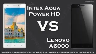 Let's Compare Lenovo A6000 with Intex Aqua Power HD Price, Specification, Review