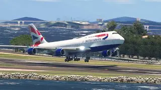 Impossible Plane Landing! Boeing 747 Touchdown at Antonio Carlos Jobim Airport