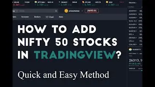 How to add NIFTY 50 stocks to trading view watchlist in Tamil