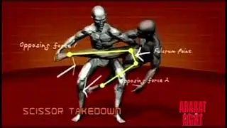 MMA takedown techniques . Animation