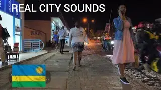 Kigali Night Ride 🚴&zwj;♂️ | Real City Sounds & Street Life (No Music)