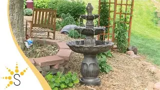 Sunnydaze Classic Tulip 3-Tier Outdoor Water Fountain - 46