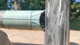 do you know how to make a T-joint pipe connection for large and small pipes
