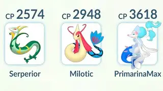 Serperior, Milotic, Primarina Team in Pokemon GO.
