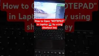 How to open Notepad in Laptop by using shortcut key  #notepadtricks #shorcut #shorts #computerbasic