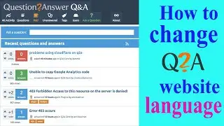 How to change language of q2a website in bangla