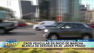Javier Prado: marcha blanca de plan de desvío genera congestión y malestar entre conductores