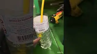 AC compressor refilling with lub oil crankcase by using compress air vacuum pump machine