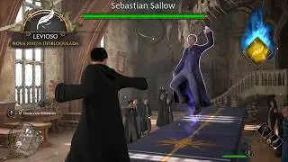 Hogwarts Legacy &ndash; Como Aprender LEVIOSO! 1&ordf; Aula de Defesa + DUELO com SEBASTIAN (EP 4)