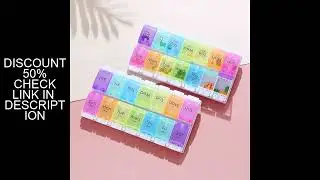 Weekly Push Button 7-DayPill Box Medicine Case  2 Times a Day AM/PM Medicine Case Vitamin Organizer